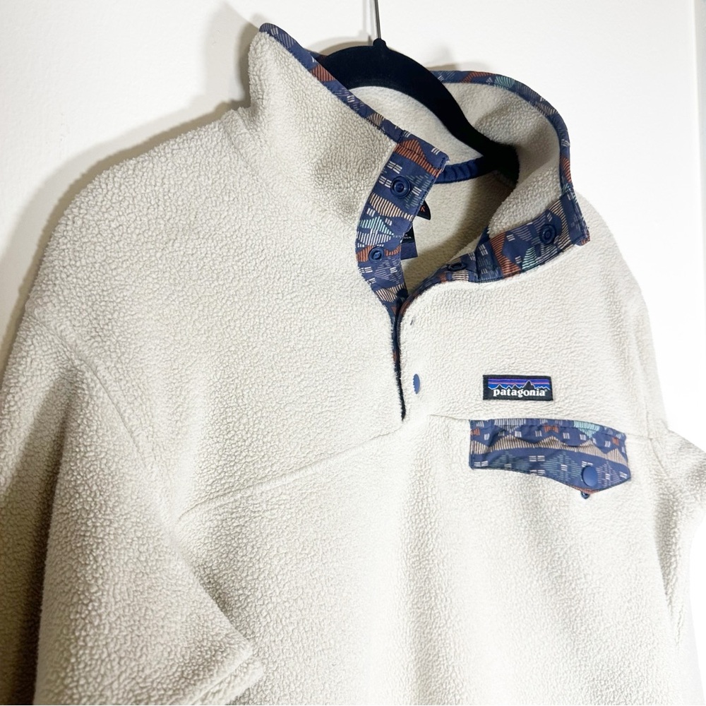 Patagonia Women's Lightweight Synchilla Snap-T Pullover XSmall Aztec - Picture 5 of 11